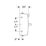 Twyford Classic Low Level Cistern with Lever, Side Inlet Side Outlet