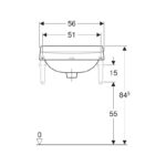 Twyford Classic Washbasin 560x415 2 Tap Holes