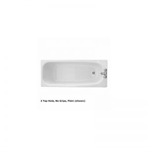 Twyford Neptune Bath 1700x700 2 Tap Slip Resist with Grips