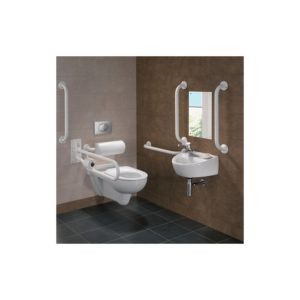Twyford Doc M Rimless Wall Hung Pack, Left Hand, White