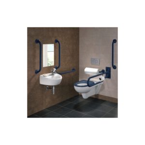 Twyford Doc M Rimless Wall Hung Pack, Right Hand, Blue