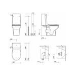 Twyford Sola Rimless Close Coupled Toilet Pan