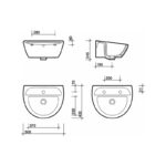 Twyford Sola Washbasin 500x400 2 Tap
