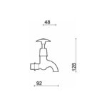 Twyford Sola 1/2" Bib Taps Cross Head Pair