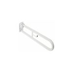 Twyford Doc M Hinged Support Rail with Toilet Roll Holder White