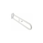 Twyford Doc M Hinged Support Rail with Toilet Roll Holder White