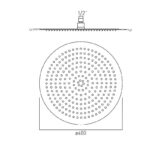 Vado Aquablade Round Slimline Shower Head 400mm