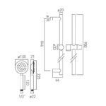 Vado Aquablade Round Single Function Slide Rail Shower Kit