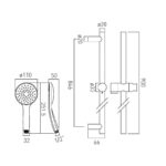 Vado Atmosphere Single Function Air-Injection Slide Rail Kit