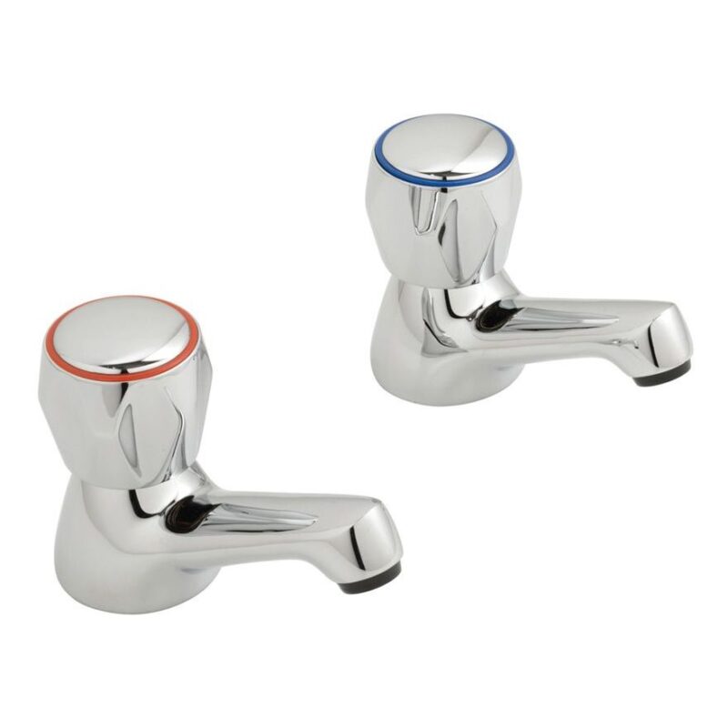 Vado Astra Basin Pillar Taps with Ceramic Disc Valves Chrome