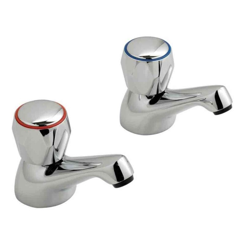 Vado Astra Bath Pillar Taps with CD Valves Chrome Vado Astra Bath Pillar Taps with CD Valves Chrome