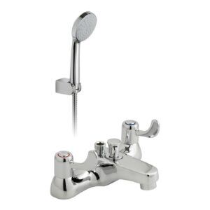 Vado Astra Chrome Deck Mounted Bath Shower Mixer with Lever Handles