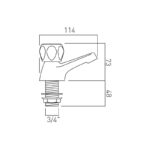 Vado Astra Bath Pillar Taps with Lever Handles Chrome