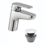 Vado Ava Chrome Mono Basin Mixer Tap with Push Basin Waste