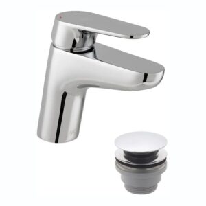 Vado Ava Chrome Mono Basin Mixer Tap with Push Basin Waste
