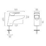 Vado Ava Chrome Deck Mounted Mono Bath Filler Tap