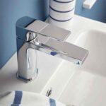 Vado Ekko Chrome Mono Basin Mixer Tap with Push Basin Waste