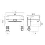 Vado Ekko Chrome Bath Filler Tap