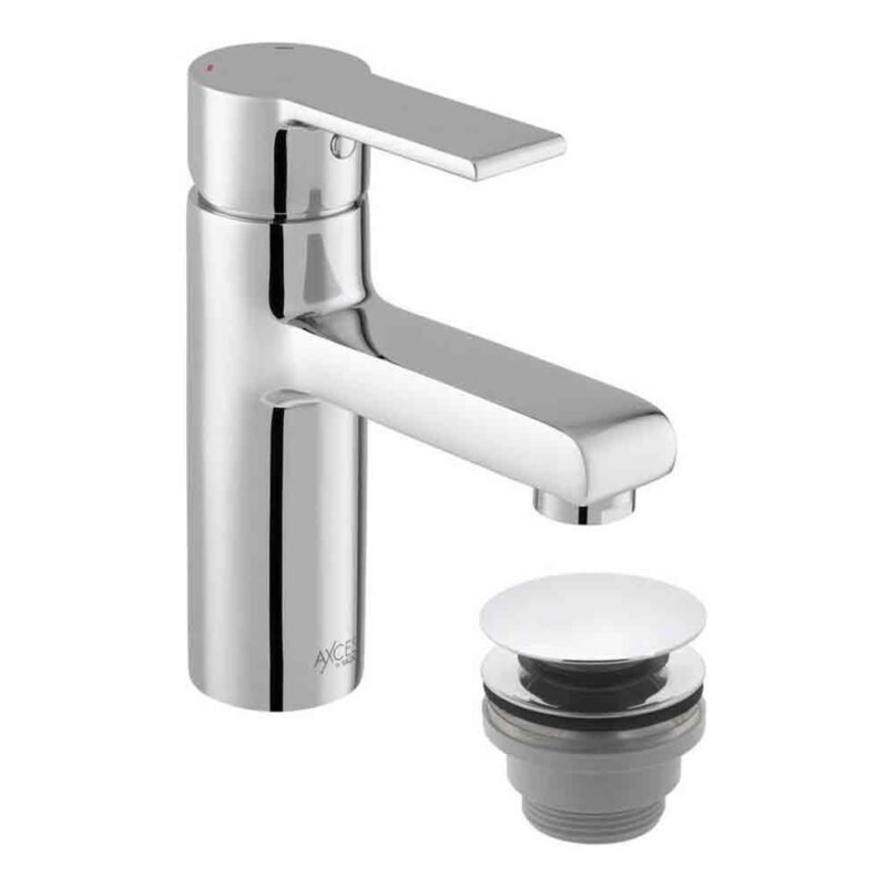 Vado Irlo Chrome Mono Basin Mixer Tap with Push Basin Waste Vado Irlo Chrome Mono Basin Mixer Tap with Push Basin Waste