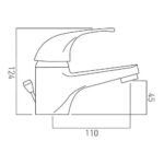 Vado Matrix Mono Basin Mixer with Pop-Up Waste Chrome