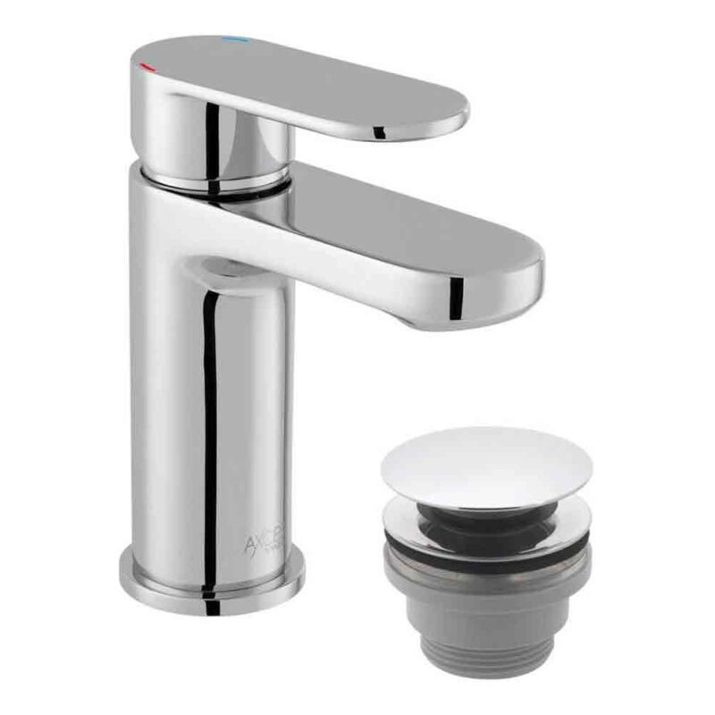 Vado Metiz Chrome Mono Basin Mixer Tap with Push Basin Waste Vado Metiz Chrome Mono Basin Mixer Tap with Push Basin Waste