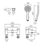 Vado Metiz Chrome Bath Shower Mixer Tap
