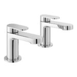 Vado Metiz Chrome Bath Pillar Taps