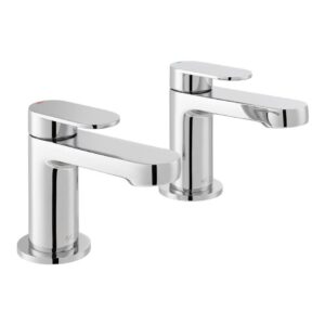 Vado Metiz Chrome Bath Pillar Taps