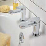 Vado Metiz Chrome Bath Pillar Taps
