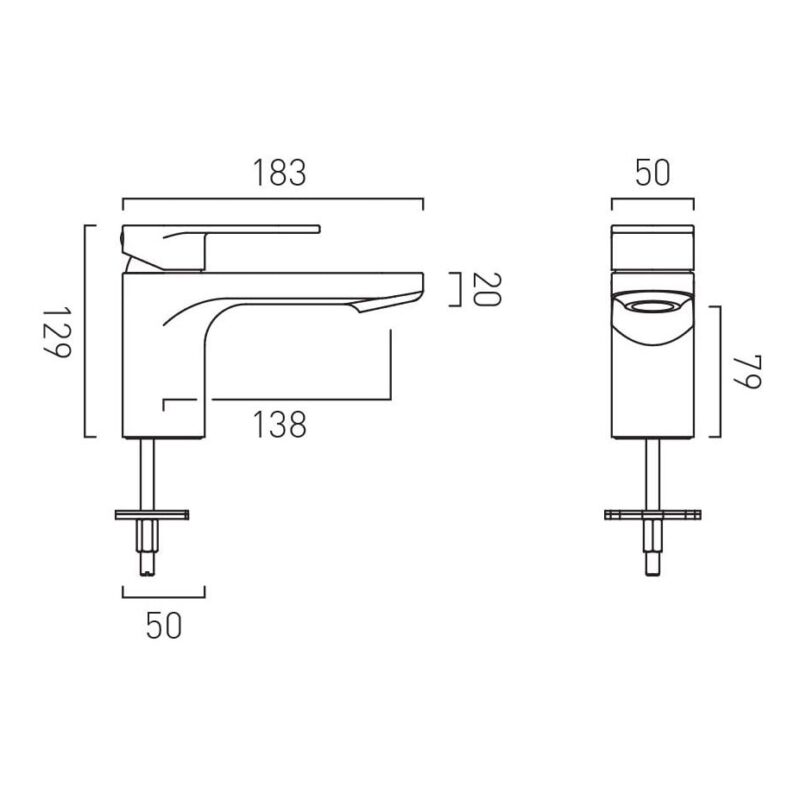 Vado Metiz Chrome Deck Mounted Mono Bath Filler Tap