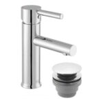 Vado Nuri Chrome Mono Basin Mixer Tap with Universal Waste