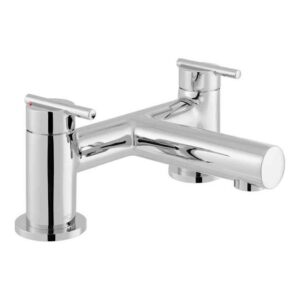 Vado Nuri Chrome Deck Mounted 2 Hole Bath Filler Tap