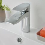 Vado Rowe Chrome Mono Basin Mixer Tap with Push Basin Waste