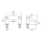 Vado Rowe Chrome Bath Filler Tap