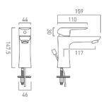Vado Vala Chrome Mono Basin Mixer Tap with Pop-Up Waste