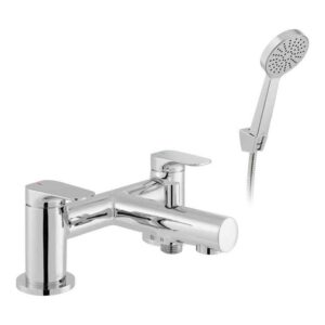 Vado Vala Chrome Bath Shower Mixer Tap with Shower Kit