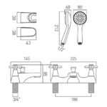 Vado Vecta Chrome Bath Shower Mixer Tap