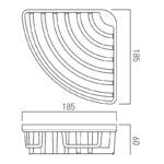 Vado Removable Corner Basket
