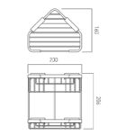 Vado Large Double Triangular Corner Basket