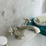 Vado Axbridge Cross Nickel Mono Basin Mixer Tap with Pop-Up Waste