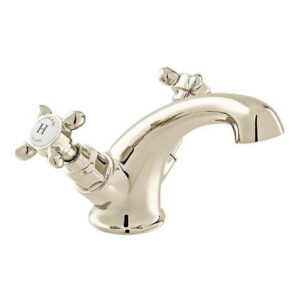 Vado Axbridge Cross Nickel Smooth Body Mono Basin Mixer Tap