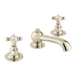 Vado Axbridge Cross Nickel 3 Hole Basin Mixer Tap Nickel