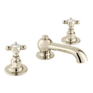 Vado Axbridge Cross Nickel 3 Hole Basin Mixer Tap Nickel