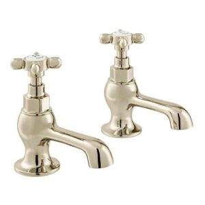 Vado Axbridge Cross Nickel Basin Pillar Taps