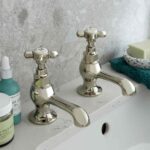Vado Axbridge Cross Nickel Basin Pillar Taps