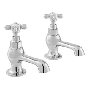 Vado Axbridge Cross Chrome Basin Pillar Taps