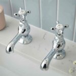 Vado Axbridge Cross Chrome Basin Pillar Taps
