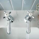 Vado Axbridge Cross Chrome Basin Pillar Taps