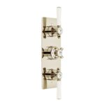 Vado Axbridge Nickel 2 Outlet, 3 Handle Shower Valve