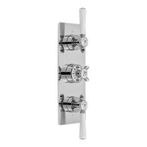 Vado Axbridge Chrome 2 Outlet, 3 Handle Concealed Thermostatic Valve